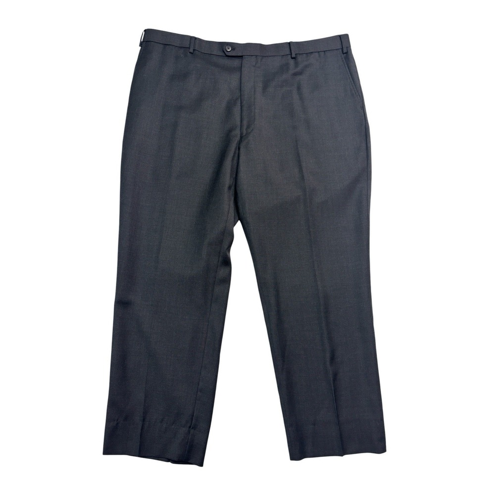 Jos A Bank 52L 46x31 Charcoal 2pc Pant Suit Traveler Tailored Fit Flat Front - Picture 12 of 16